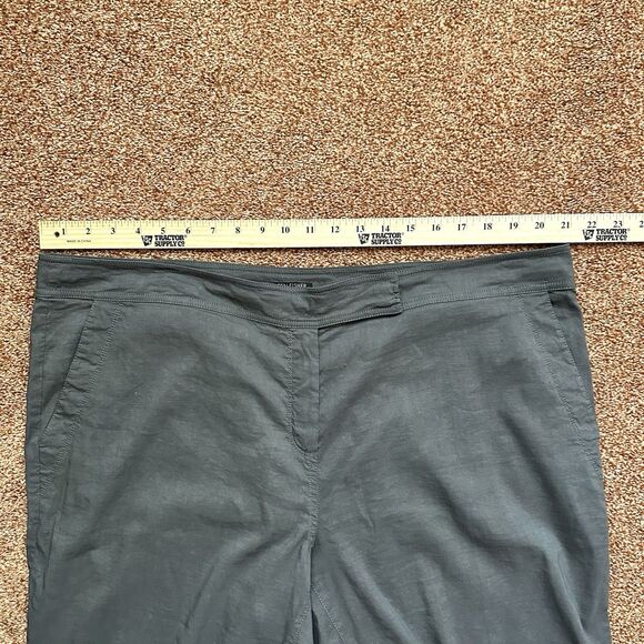Eileen Fisher Linen Blend Pants Women’s 18w Wide Leg High Rise Grey - Picture 6 of 10